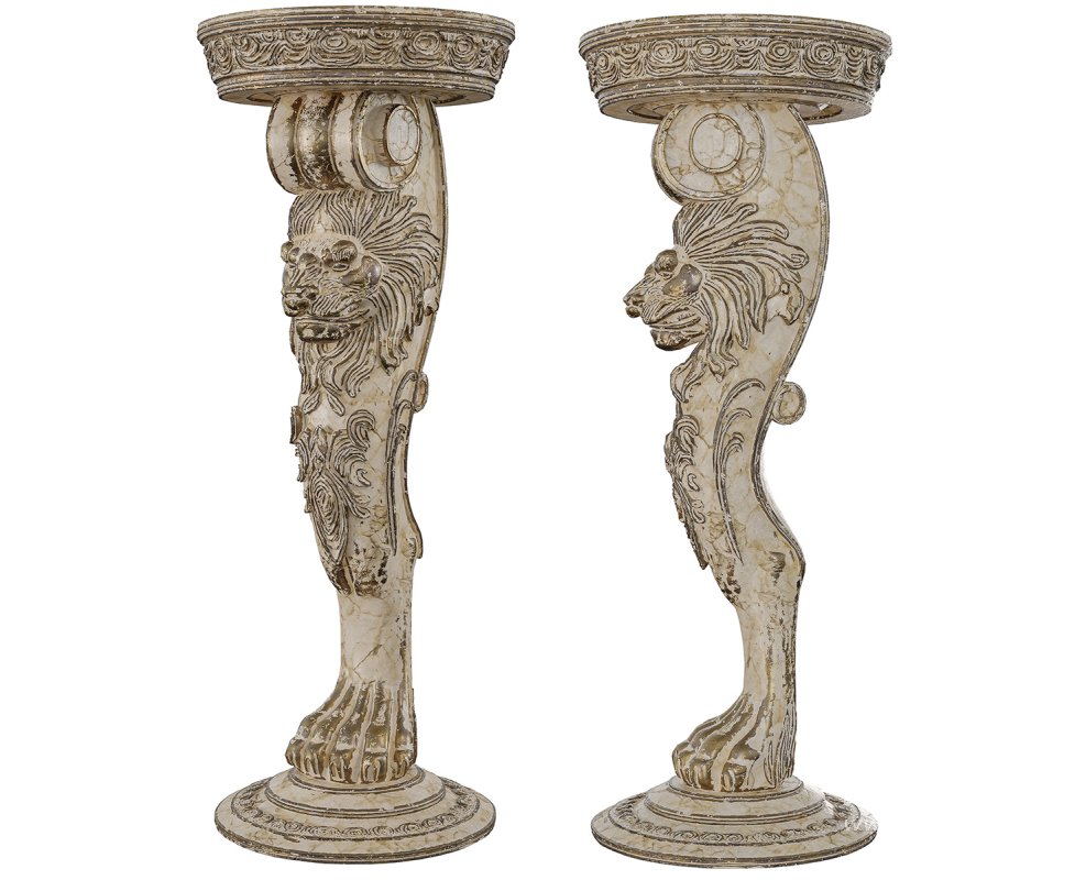 Antique Lion table decor - Image 1