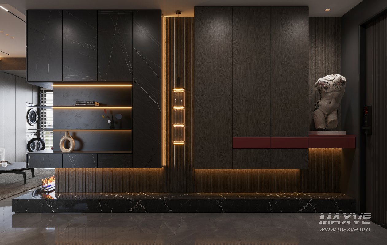 Modern living room and dining room interior scene - Image 5