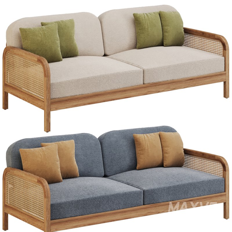Cane Outdoor Sofa - Image 1