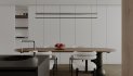 Modern living room and dining room interior scene - Thumbnail 2