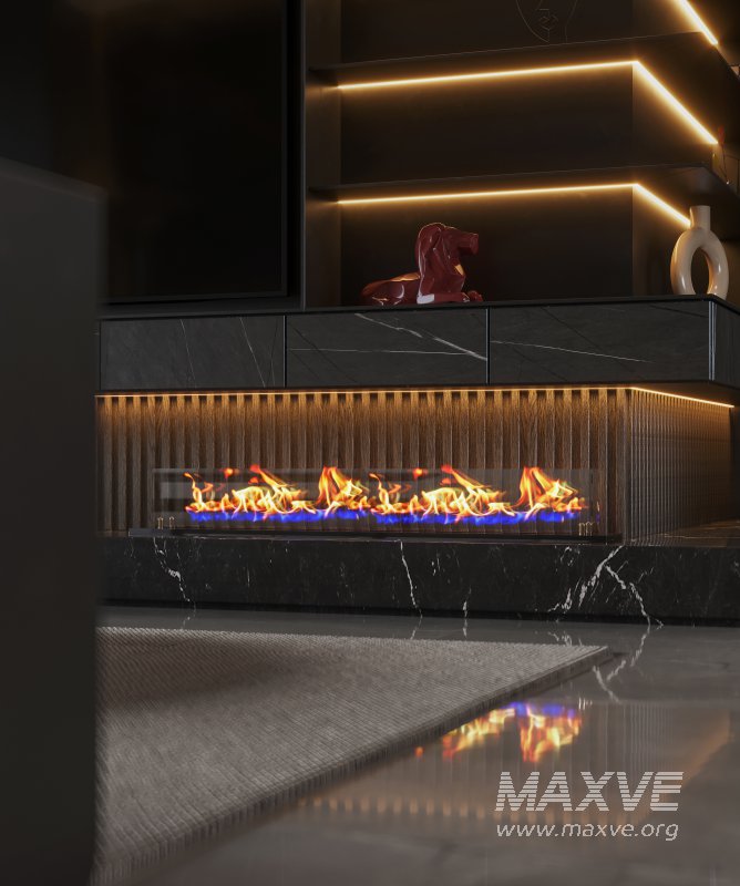 Modern living room and dining room interior scene - Image 3