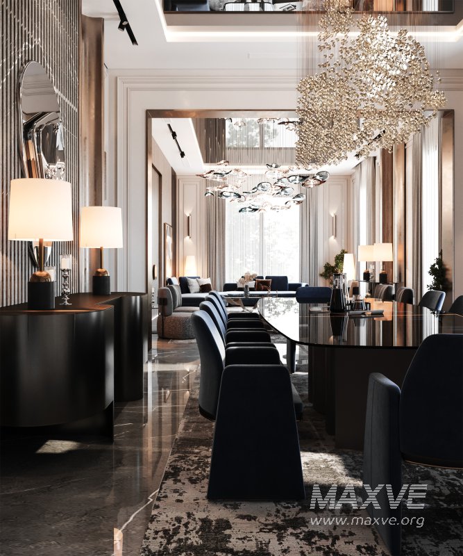 luxury salon and dining neoclassic - Image 1