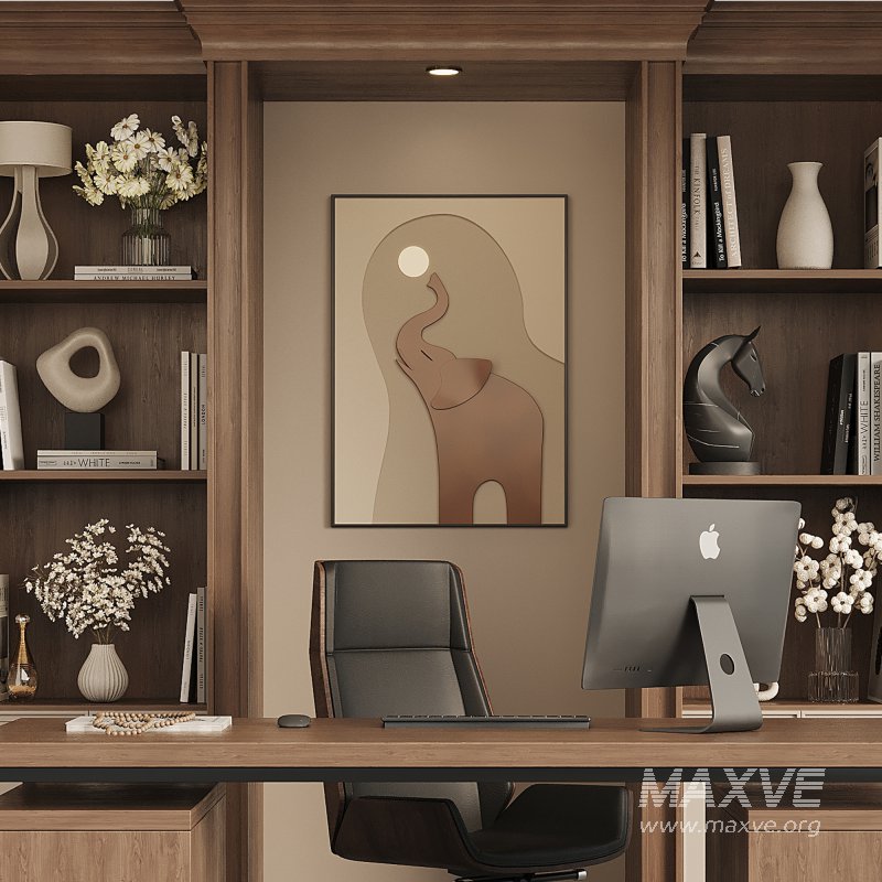 Office Set52 – Boss Desk - Image 2