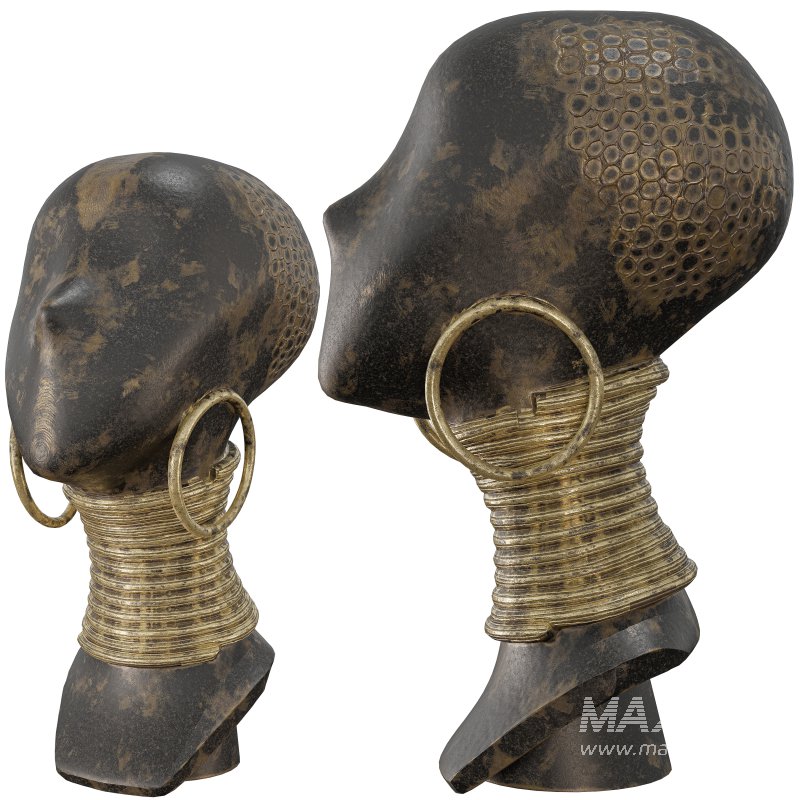 Antique African Woman Statue - Image 6