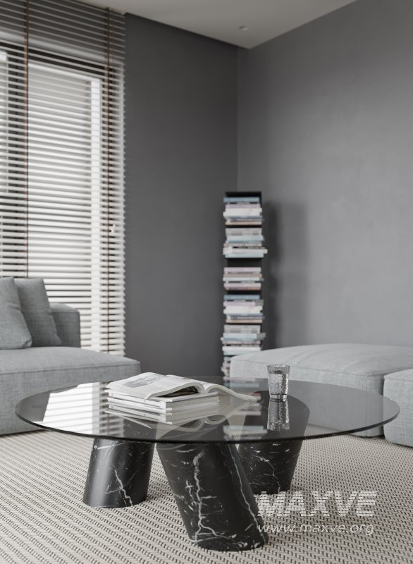 Modern living room and dining room interior scene - Image 8