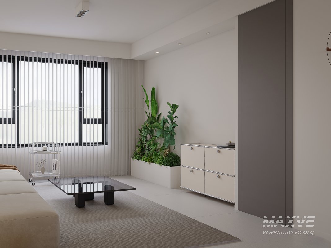 Modern living room and dining room interior scene - Image 6