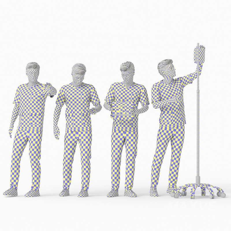 Nurse Man in 04 poses - Image 2