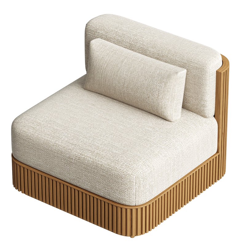 Beaumont Outdoor Teak Lounge Chair - Image 4