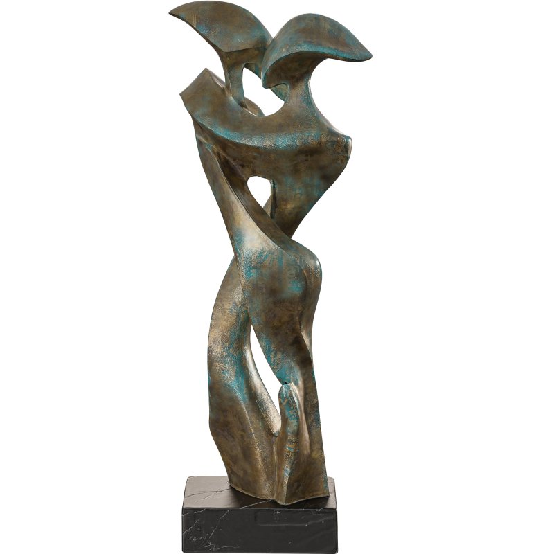 Antique modern abstract Embrace in Bronze - Image 5