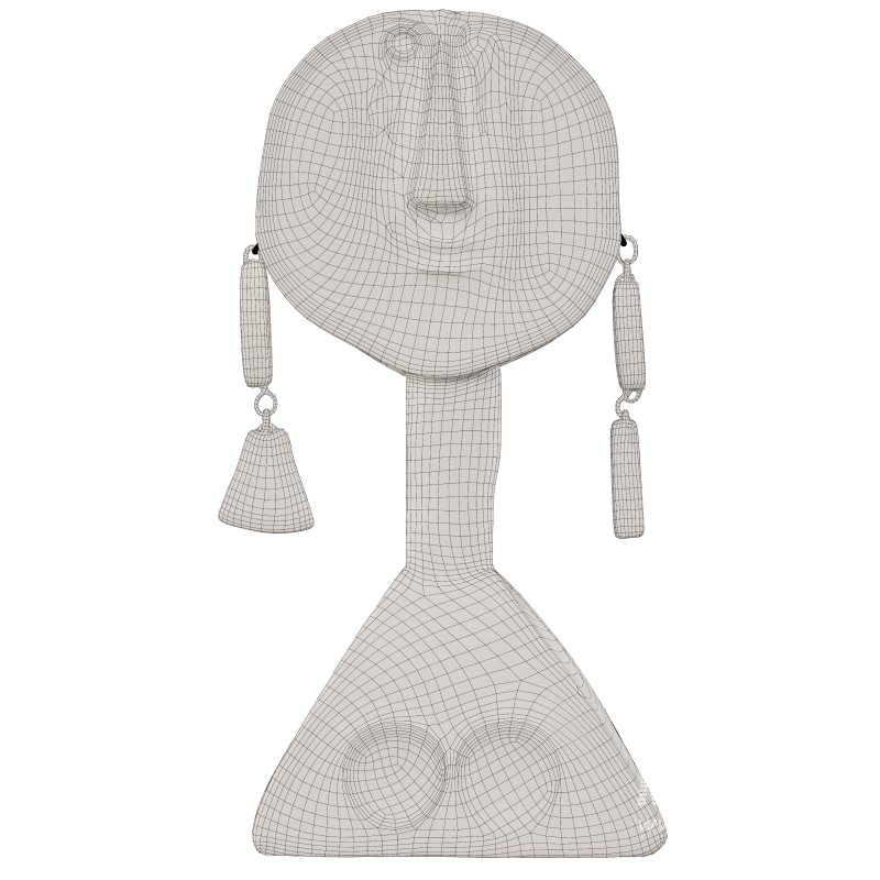 Tribal Guardian Mask Sculpture - Image 1