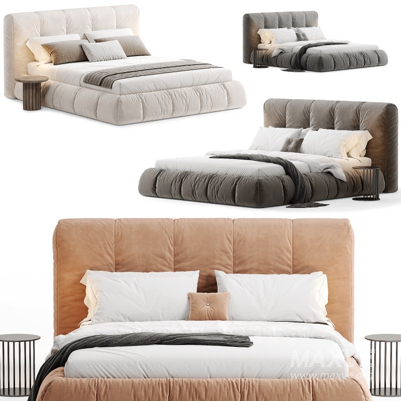 Almonzo Simple Modern Upholstered Bed Frame King By Casaspace - Image 1