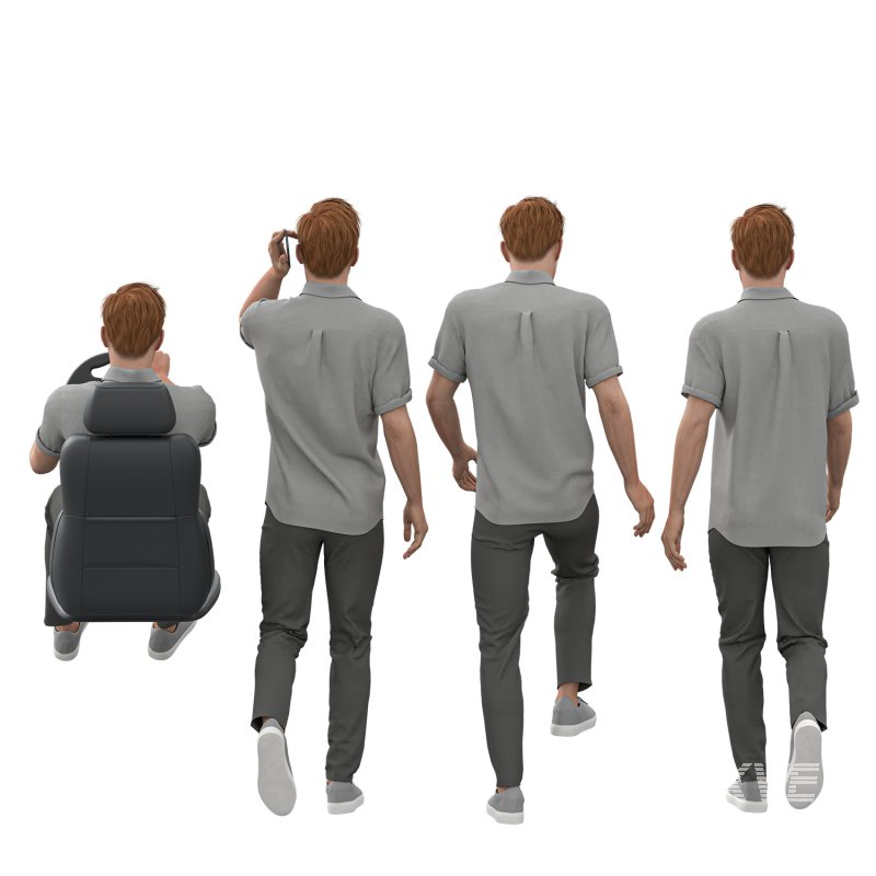 Casual Man in 04 Poses - Image 1