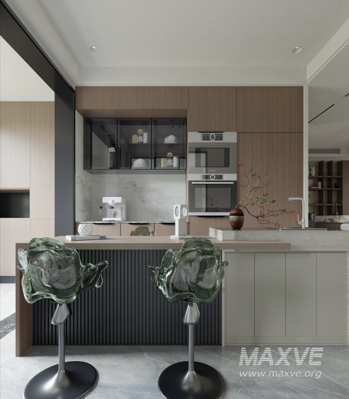 Modern living room and dining room interior scene - Image 8