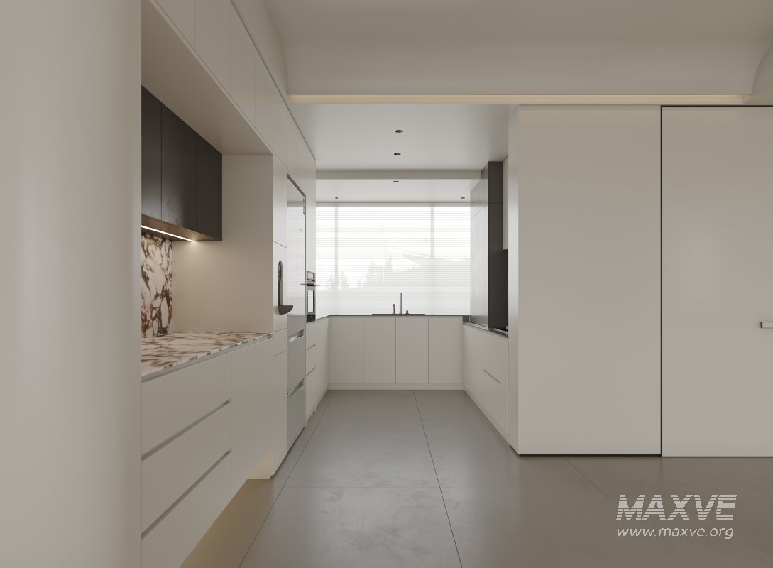 Modern living room and dining room interior scene - Image 9