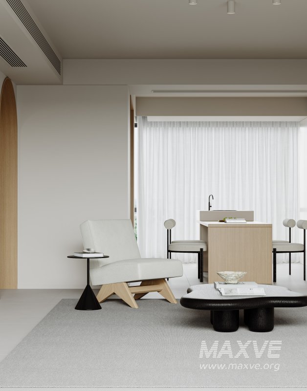 Modern living room and dining room interior scene - Image 7