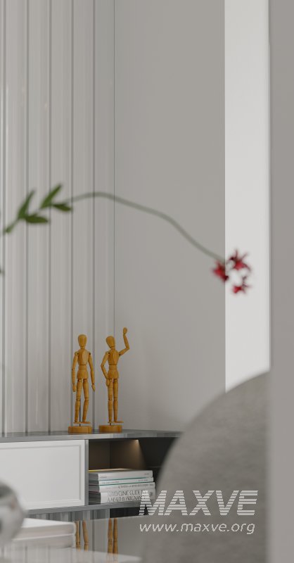 Modern living room and dining room bedroom interior scene - Image 9