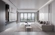 Modern living room and dining room interior scene - Thumbnail 1