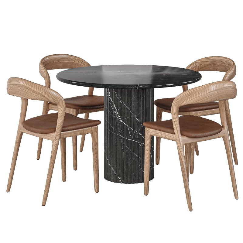 Amare Dining Chair and Oranda Round Dining Table-Fourhands - Image 2
