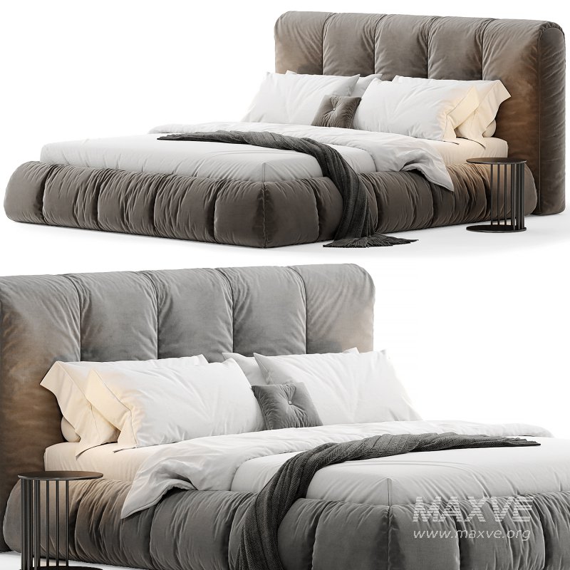 Almonzo Simple Modern Upholstered Bed Frame King By Casaspace - Image 3