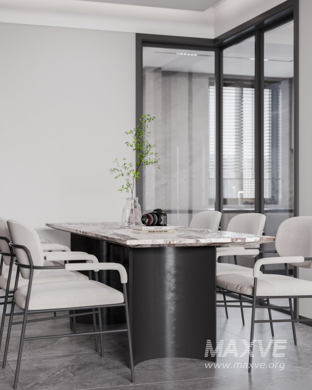 Modern living room and dining room interior scene - Image 3