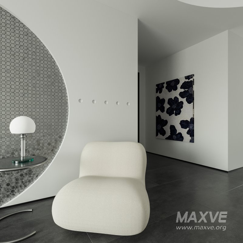 Modern living room and dining room interior scene - Image 7