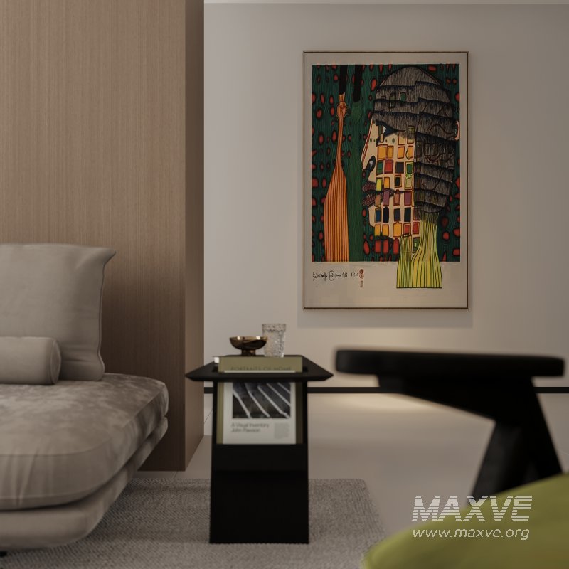 Modern living room and dining room interior scene - Image 7