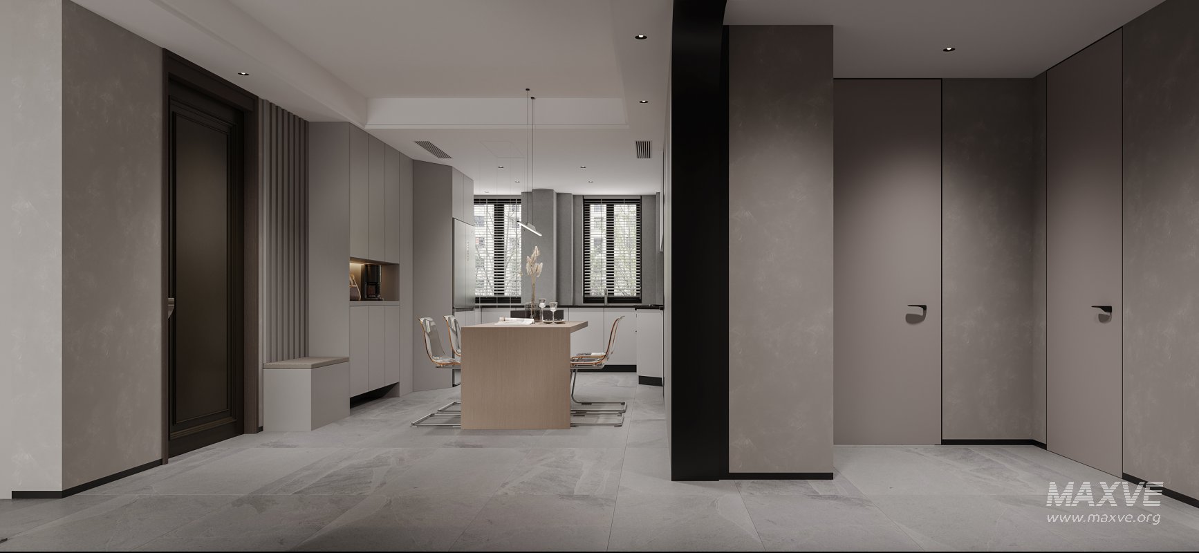 Modern living room and dining room interior scene - Image 5