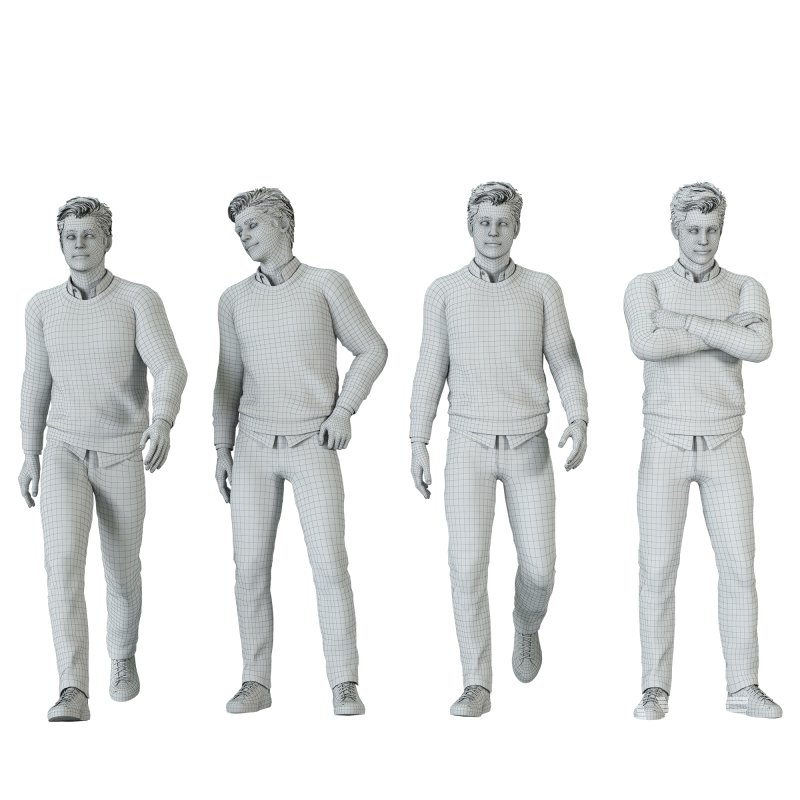 Casual Men 04 Poses - Image 3