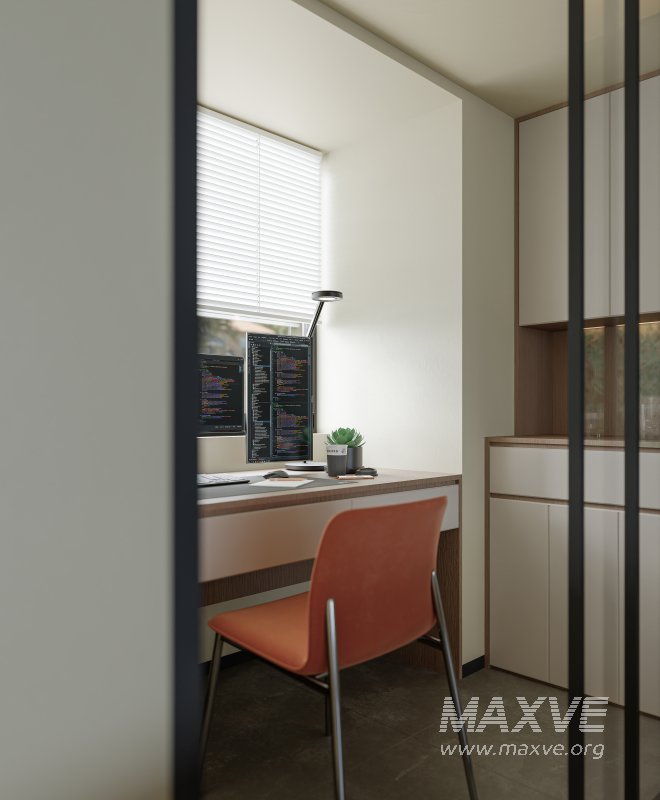 Modern living room and dining room interior scene - Image 9