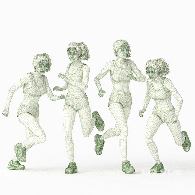 Runner Woman 04 Poses - Image 4