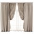 Cream Linen Double Layer Curtains 86 - Thumbnail 1