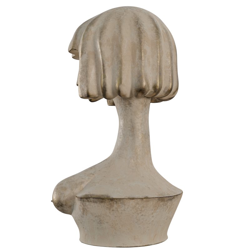 Ancient Stone Bust – Minimalist Female Figure - Image 1