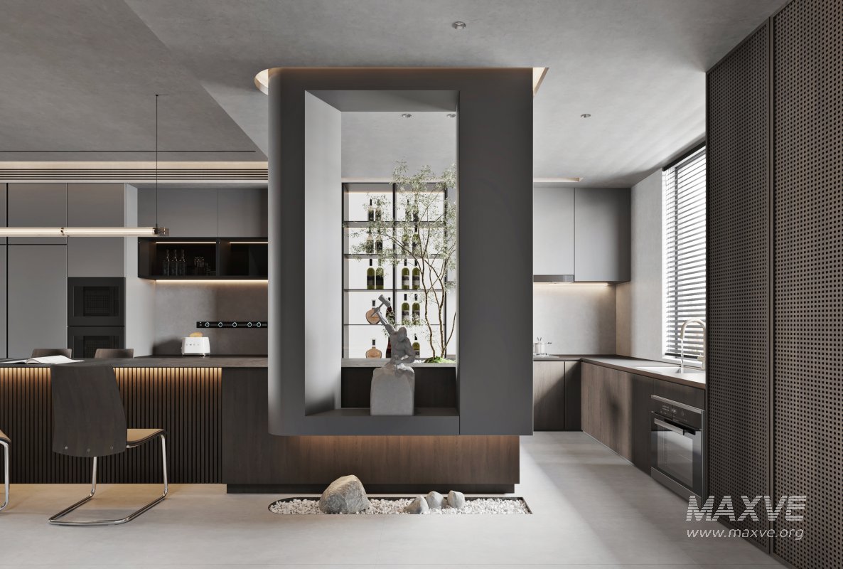 Modern living room and dining room interior scene - Image 6