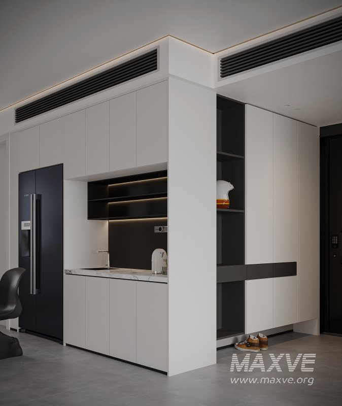 Modern living room and dining room interior scene - Image 3