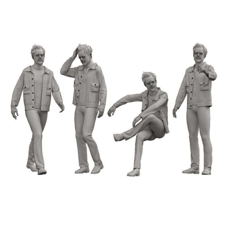 casual man with jacket - Image 2