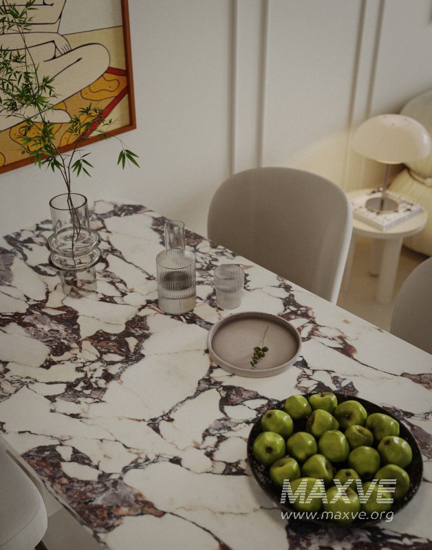 Modern living room and dining room interior scene - Image 4