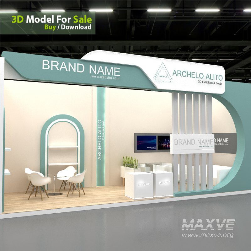 3d kiosk booth exhibition - Image 1