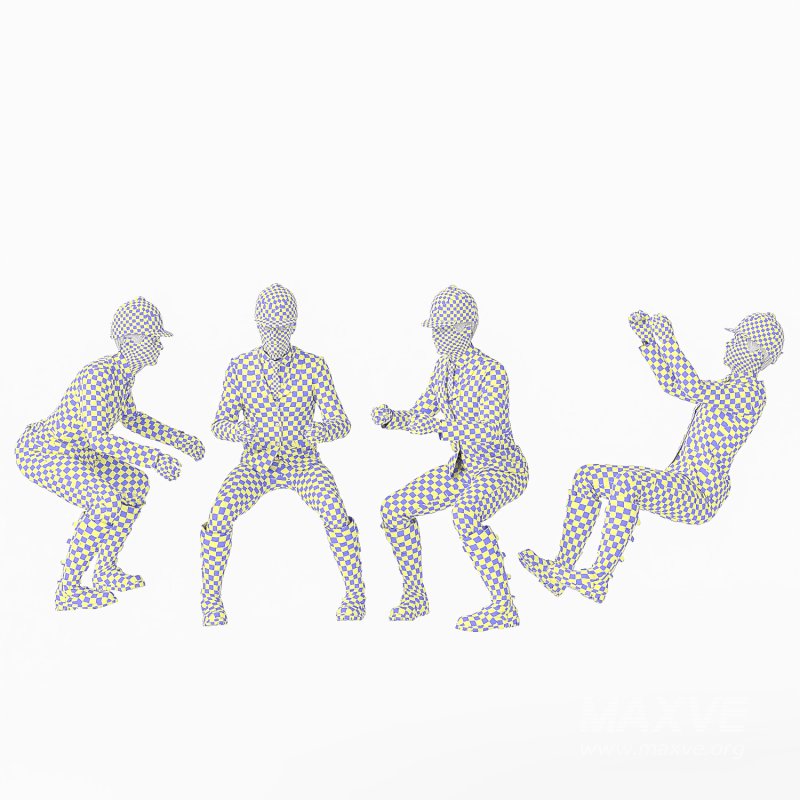 Horse rider 04 poses - Image 3