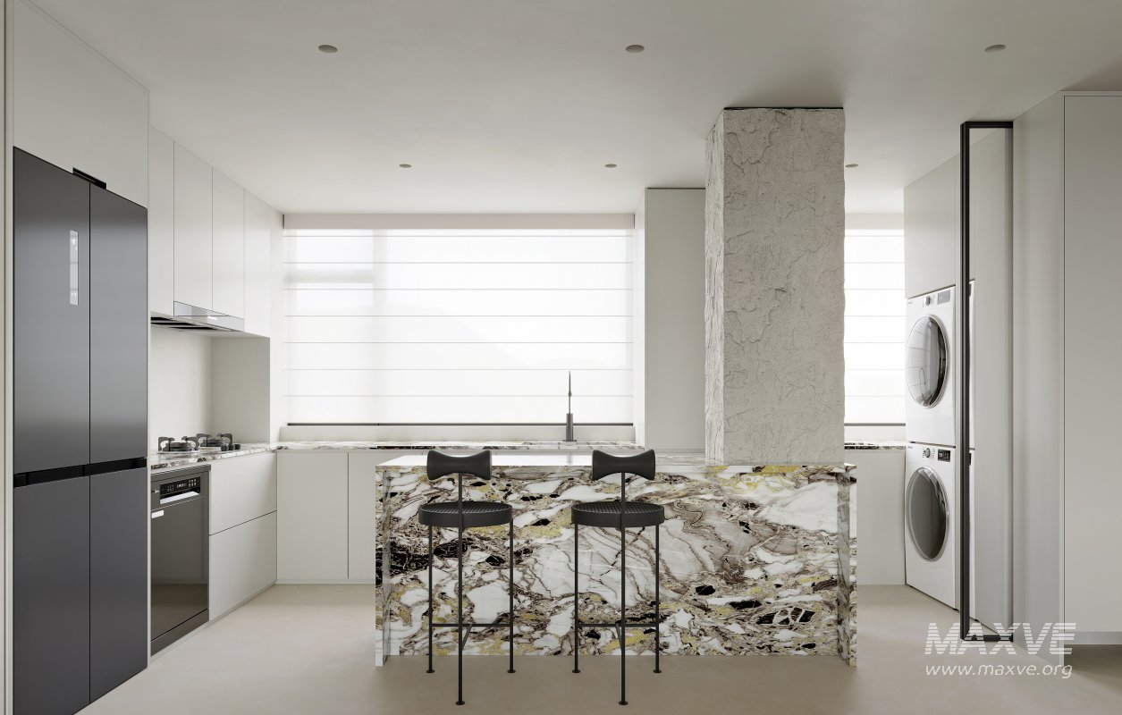 Modern living room and dining room interior scene - Image 10