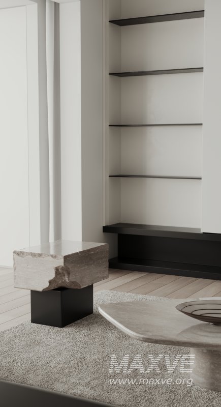 Modern living room and dining room interior scene - Image 4