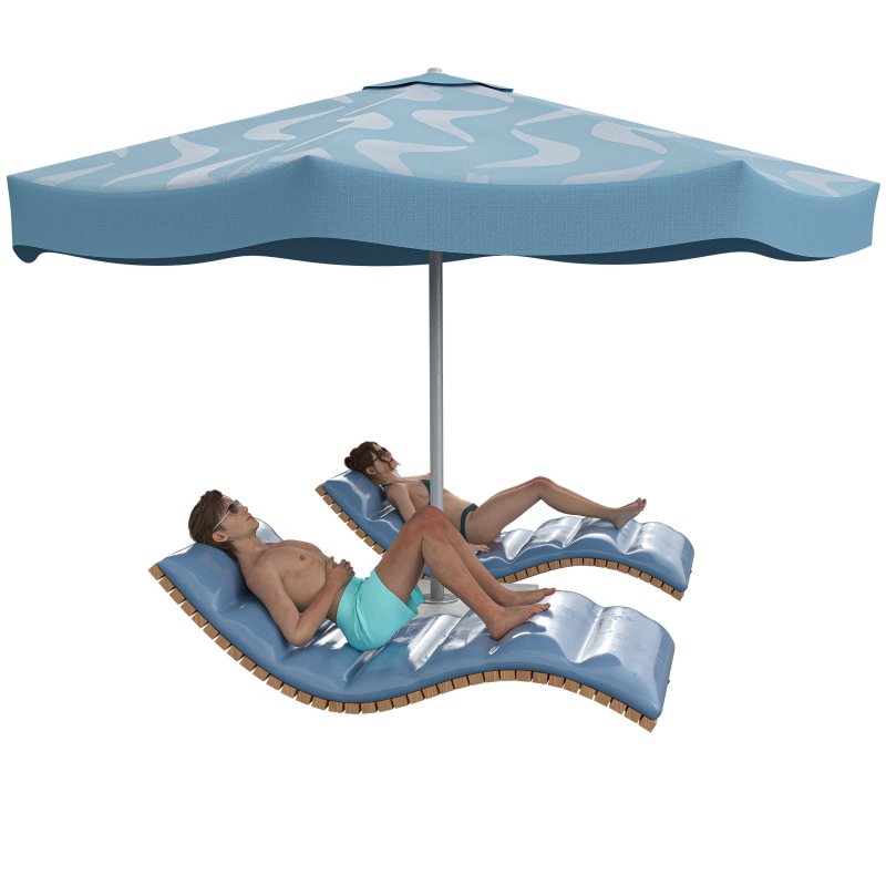 Sunbathing Lounge Duo - Image 3