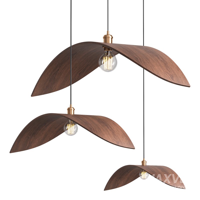 Japandi Wooden Pendant Light - Image 1