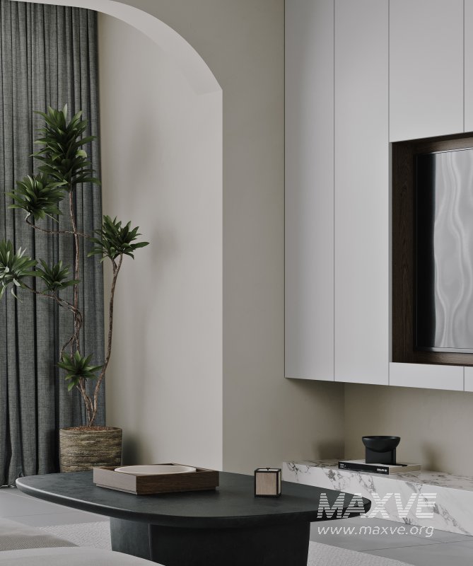 Modern living room and dining room interior scene - Image 5