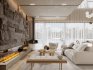 Modern living room and dining room interior scene - Thumbnail 1