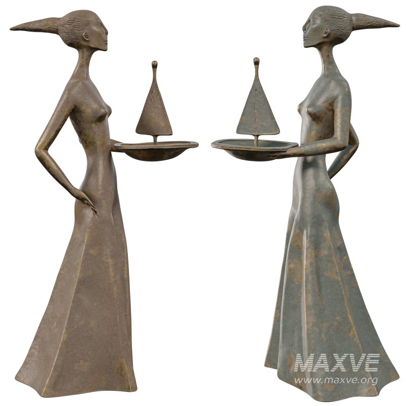 Balance of Life Abstract Female with Sailboat - Image 2