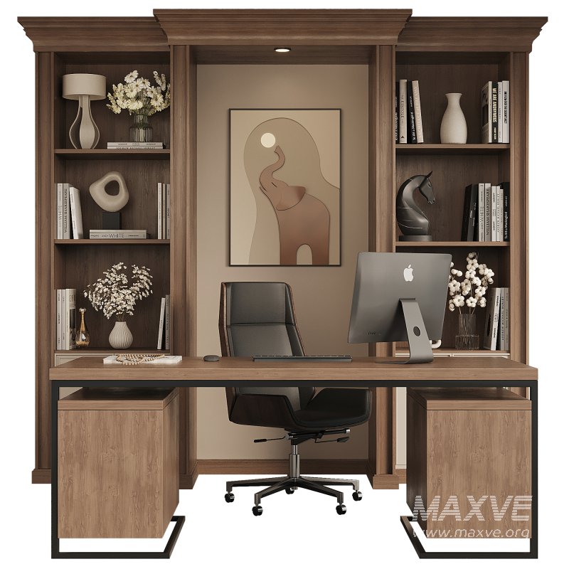 Office Set52 – Boss Desk - Image 1