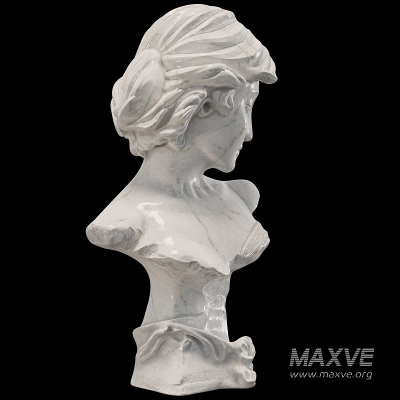 Neoclassical Woman Marble Bust - Image 1