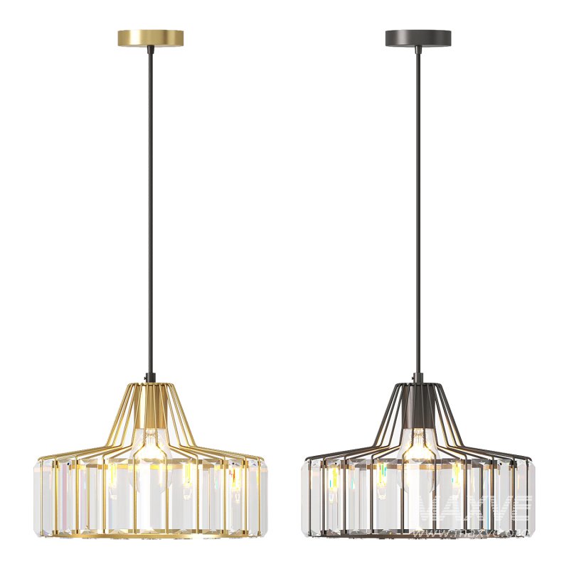 Crystal Drum Pendant Lamp - Image 4