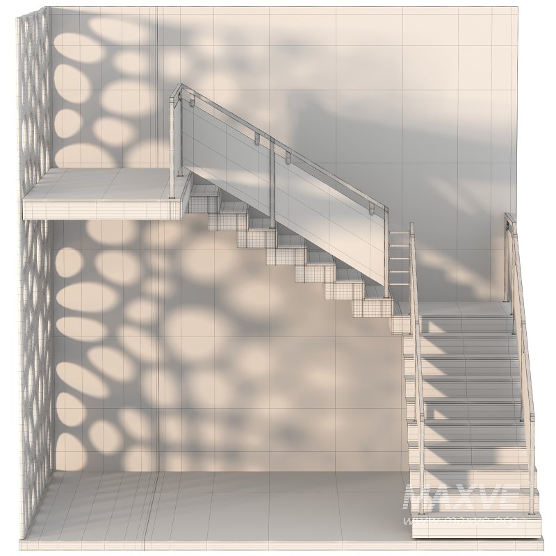 Wooden L Shape Staircase - Image 1