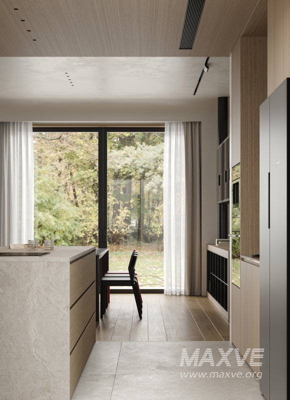 Modern living room and dining room interior scene - Image 7